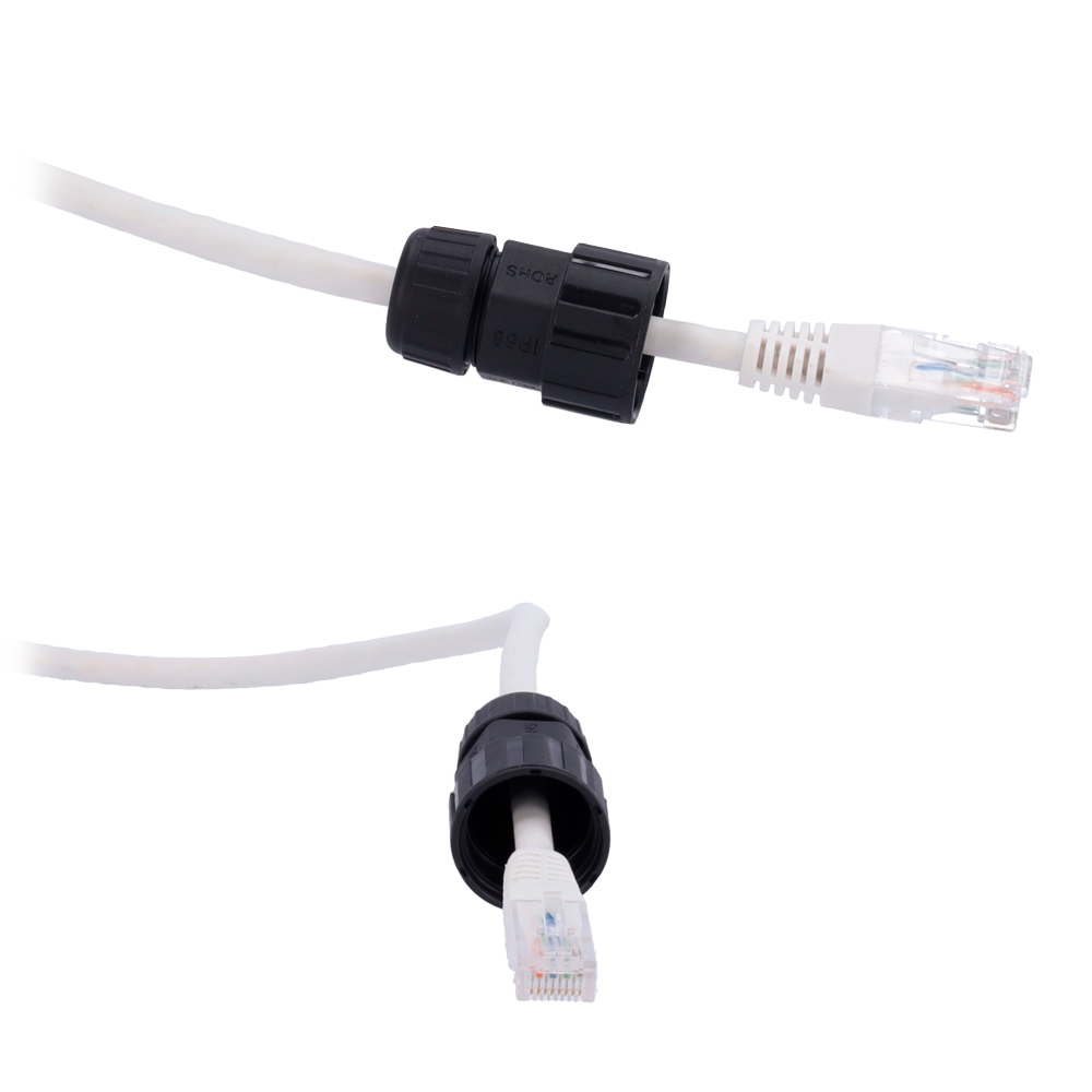 CON-RJ45-GLAND-W-BLACK